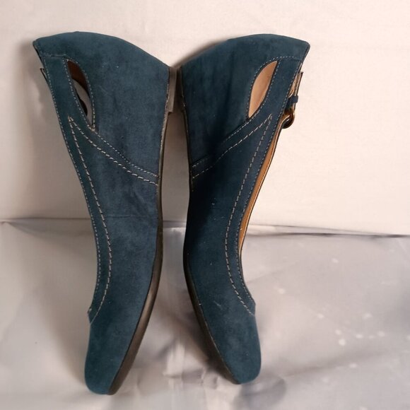 Naturalizer N5 Comfort Nevis Wedge Shoes Women’s 7.5W Faux Suede Taupe - Picture 3 of 8